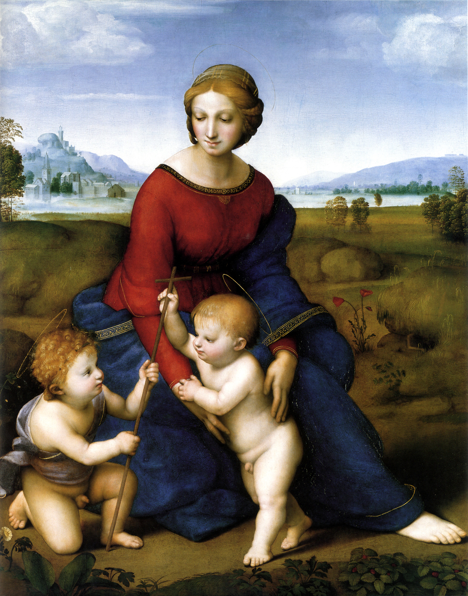 Raffaello Santi, Madonna im Grünen, 1505 oder 1506, Wien, Kunsthistorisches Museum. Quelle: Wikipedia.