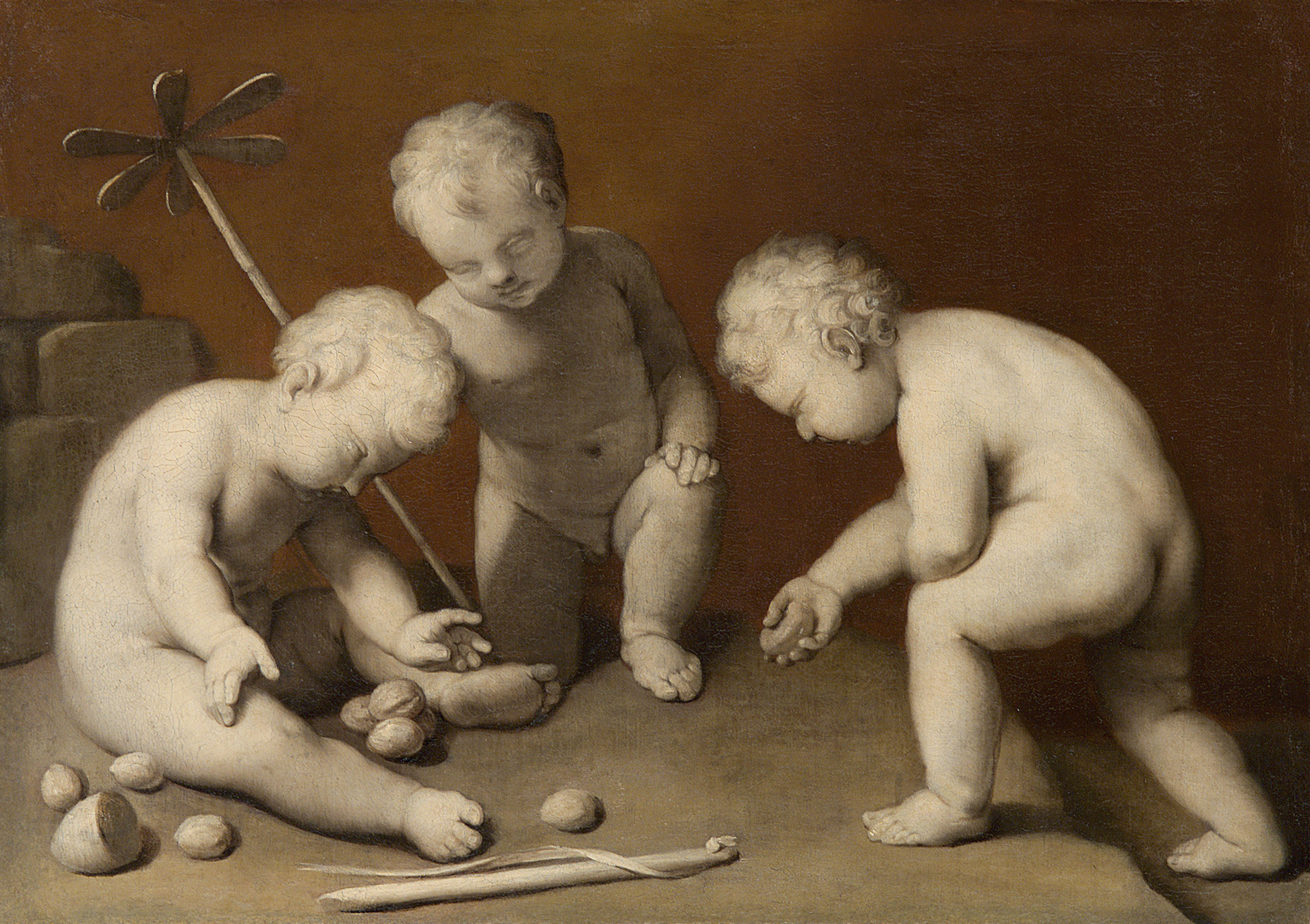 Spielende Kinder, Florenz (?),17. Jahrhundert Grisaille auf Leinwand © KHM-Museumsverband